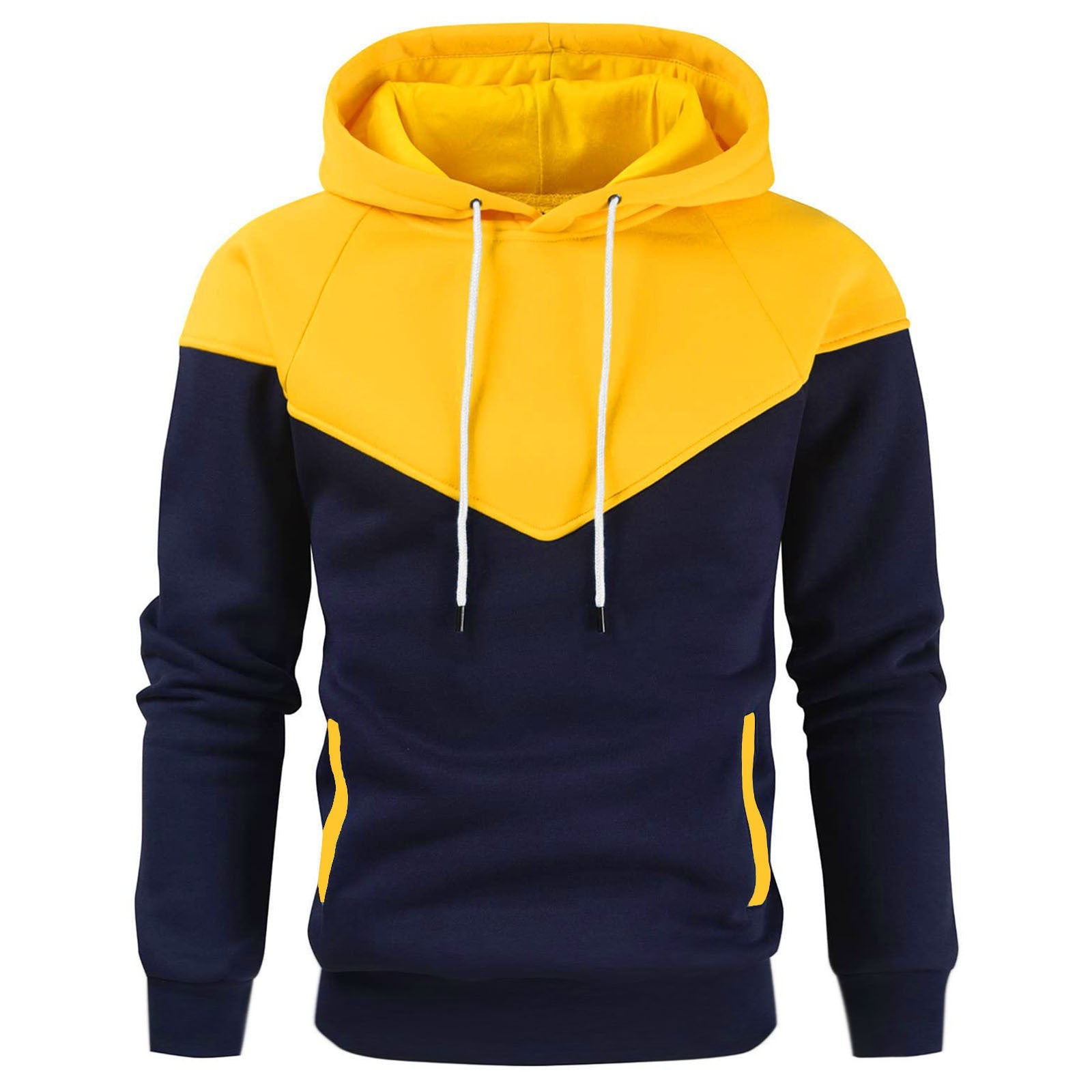 Herren modischer Hoodie mit innovativem Patchwork-Design