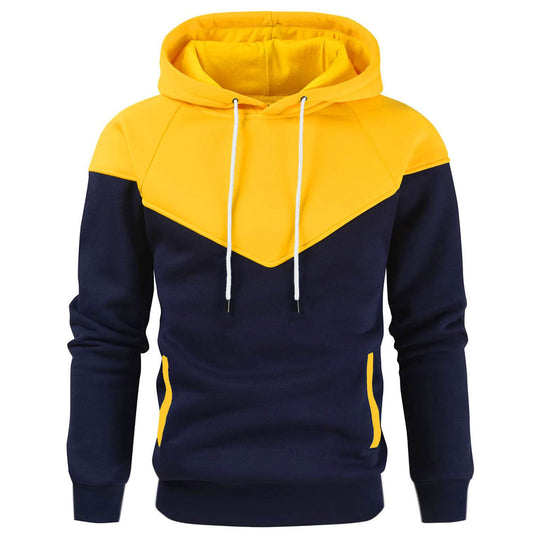 Herren modischer Hoodie mit innovativem Patchwork-Design