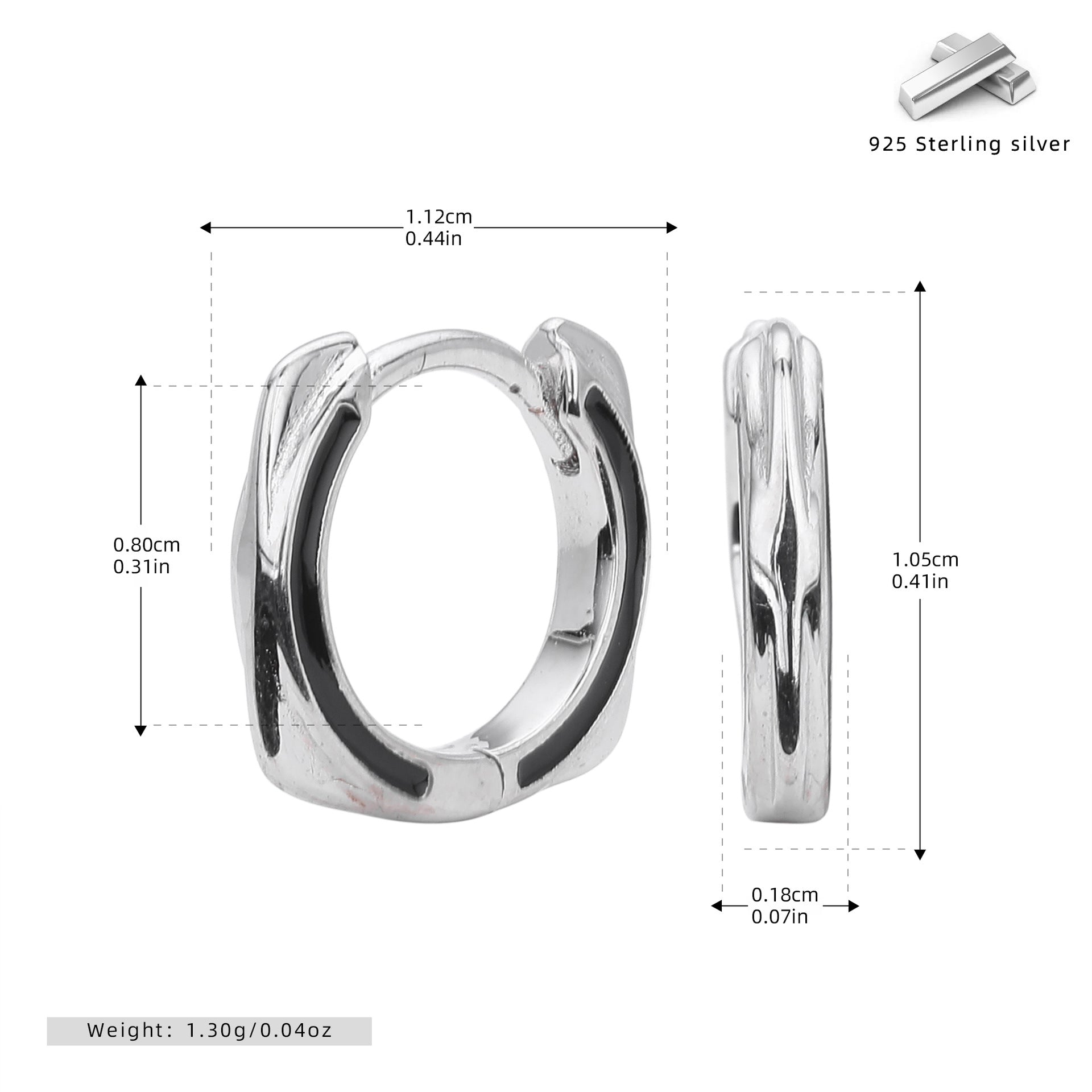 Damen Creolen mit künstlerischem Design aus 925 Sterling Silber Shop Nory