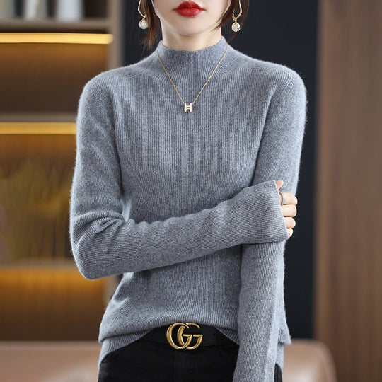 Damen Schmaler Kurzrollkragenpullover in kuscheliger Kaschmir‑Optik mit feiner Rippenstruktur Shop Nory