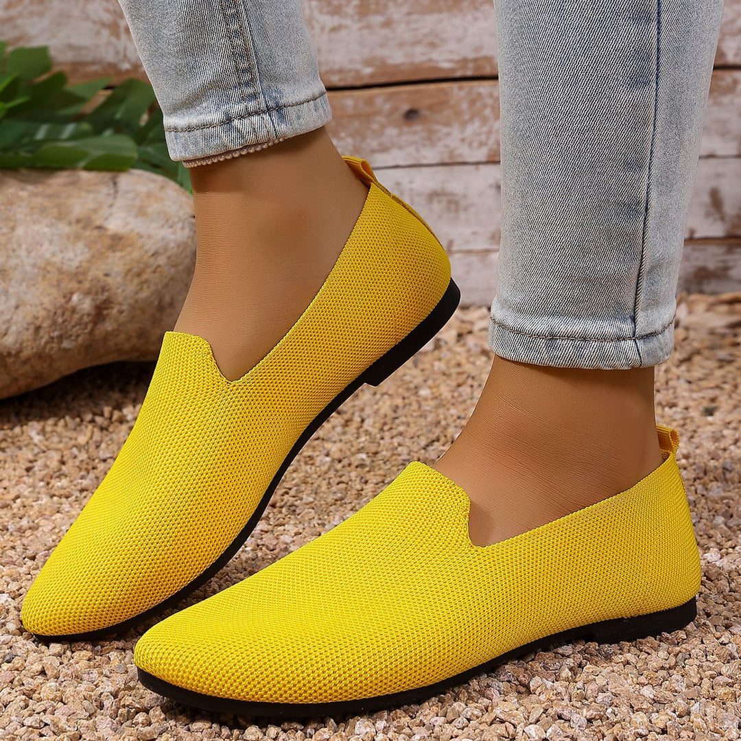 Damen nan leichte gestrickte Slipper mit Memory-Fußbett und rutschfester Sohle Shop Nory