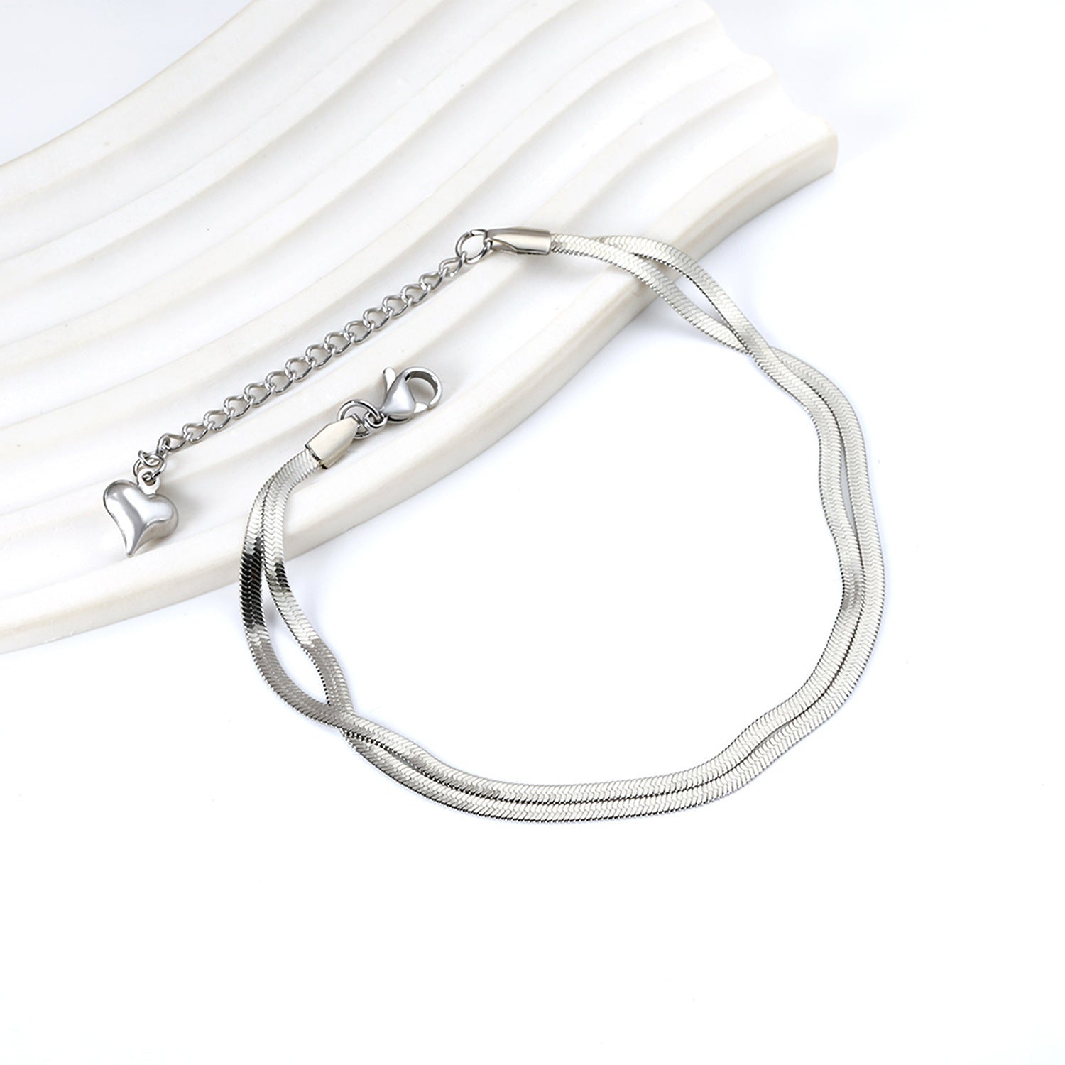 Damen elegante, antiallergische Edelstahlarmband mit verstellbarem Verschluss Shop Nory