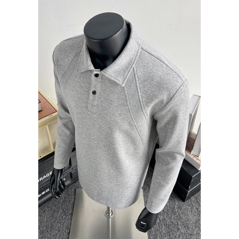Herren Sportliches Langarm Poloshirt Shop Nory
