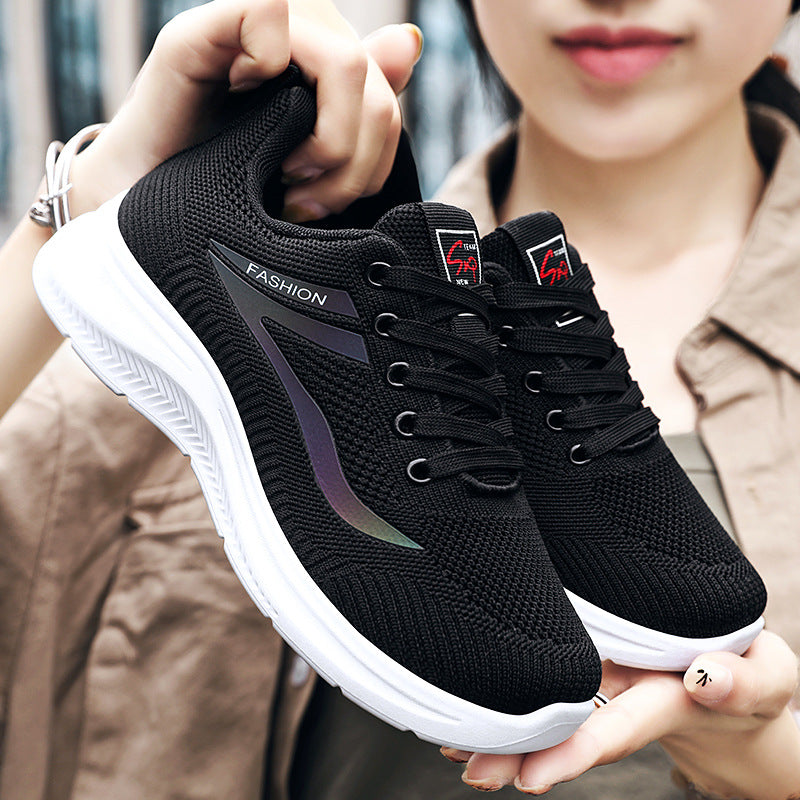 Damen nan ultraleichter Strick-Fitness-Sneaker mit nahtlosem Atmungsnetz, stoßdämpfender EVA-Wabenlaufsohle und verstärkter Zehenkappe Shop Nory