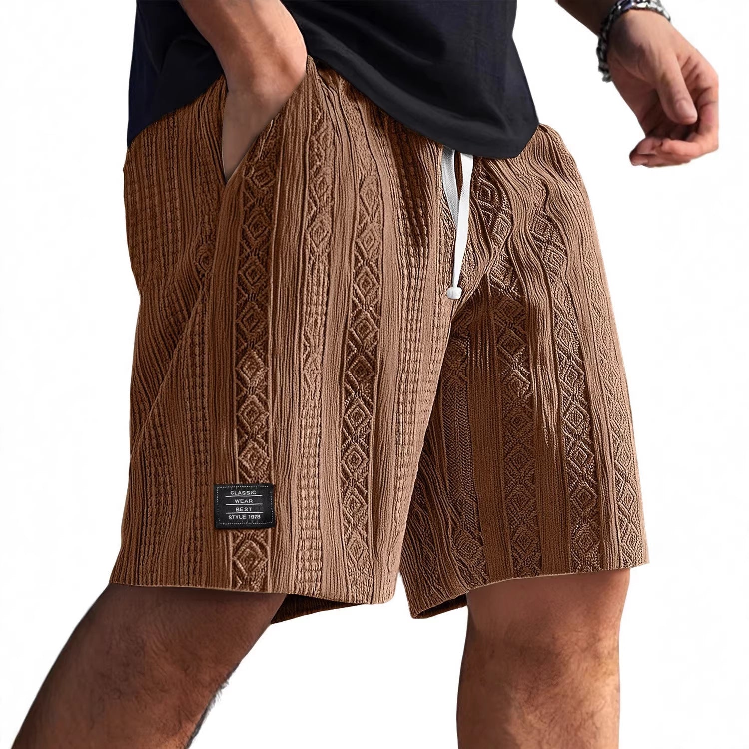 Herren Stilvolle Freizeithosen im lässigen Strickdesign