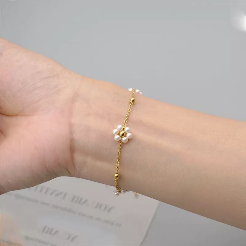 Damenschmuckperlen Blumenmuster Kettenarmband Shop Nory