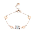 Damen Armband mit funkelnden Zirkonia-Steinen und eleganten Designelementen Shop Nory
