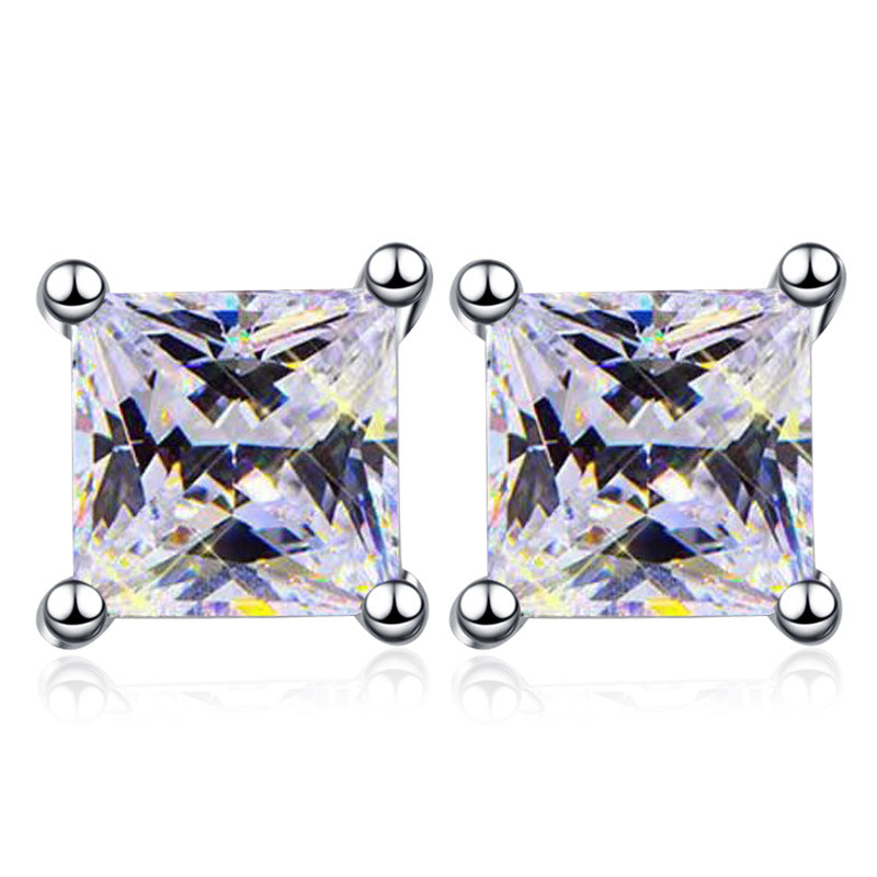 Damen Ohrstecker mit quadratischem Kristall und elegantem Goldrahmen Shop Nory