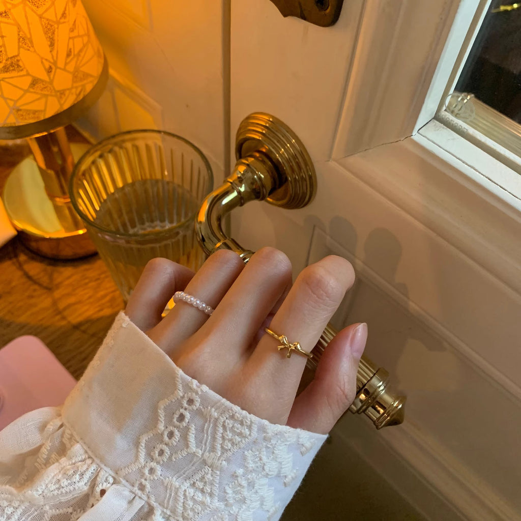 Damen Offener Ring mit Schleifenmotiven aus hochwertigem Material Shop Nory