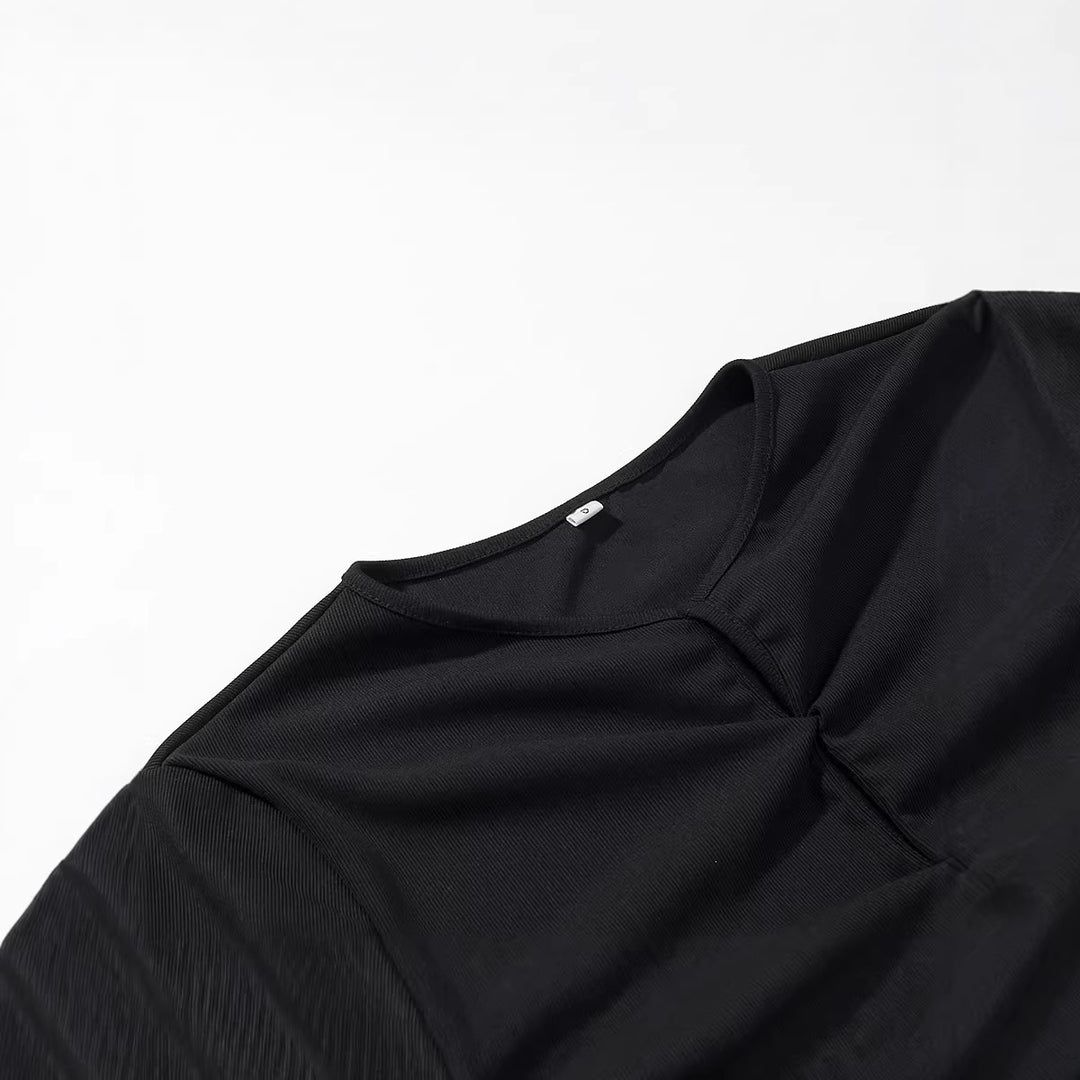Damen Maxikleid mit Spitzeneinsatz, geraffter Vorderpartie und fließender Saum Shop Nory