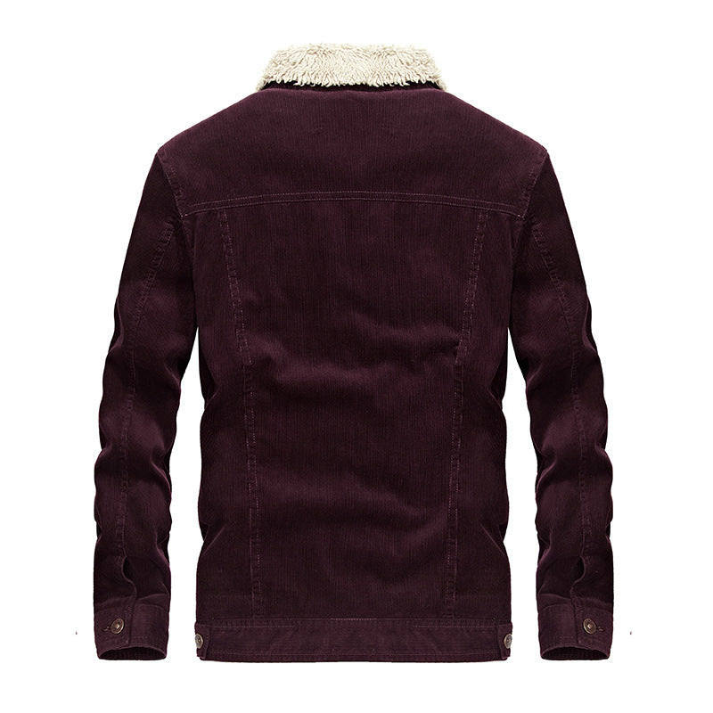 Herren Cord‑Truckerjacke mit Teddyfutter und aufgesetzten Brusttaschen Shop Nory