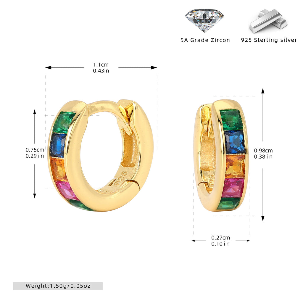 Damen Ohrcreolen mit funkelnden Zirkon-Akzenten aus hochwertigem 925 Sterling Silber Shop Nory