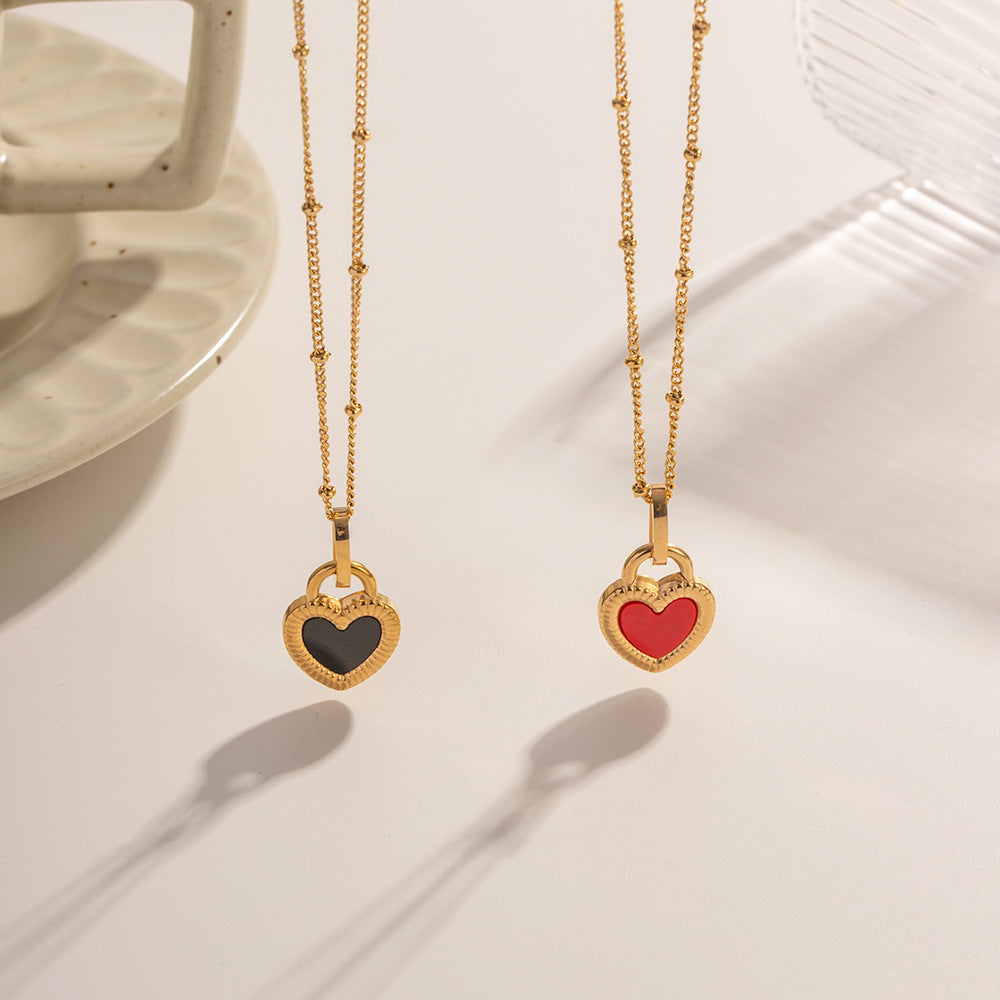 Damen Halskette mit herzförmigem Anhänger und eleganten Zirkonia-Akzenten Shop Nory
