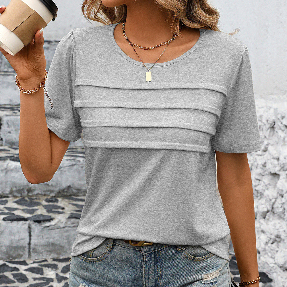 Damen elegantes T-Shirt mit strukturiertem Design