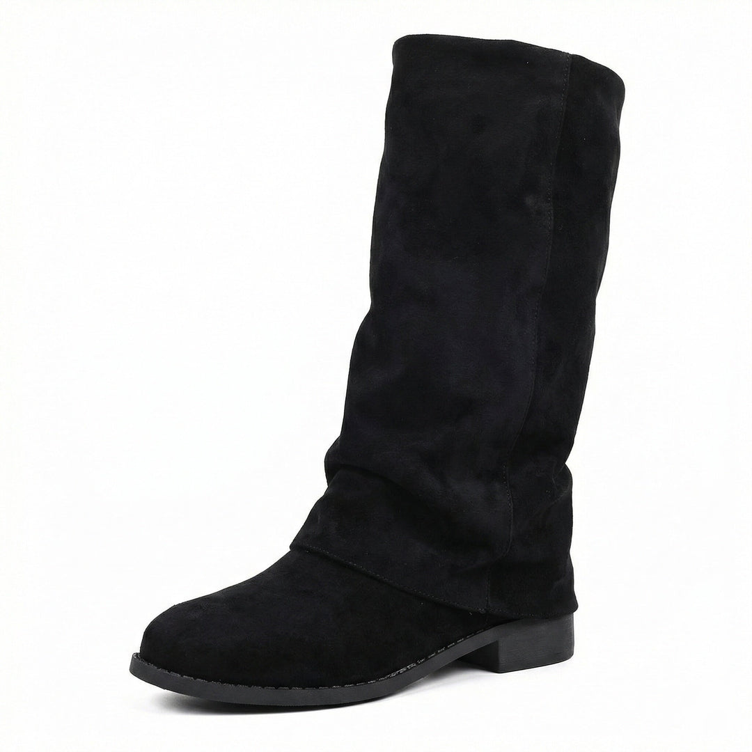 Damen Weiche Winterstiefel aus Veloursleder