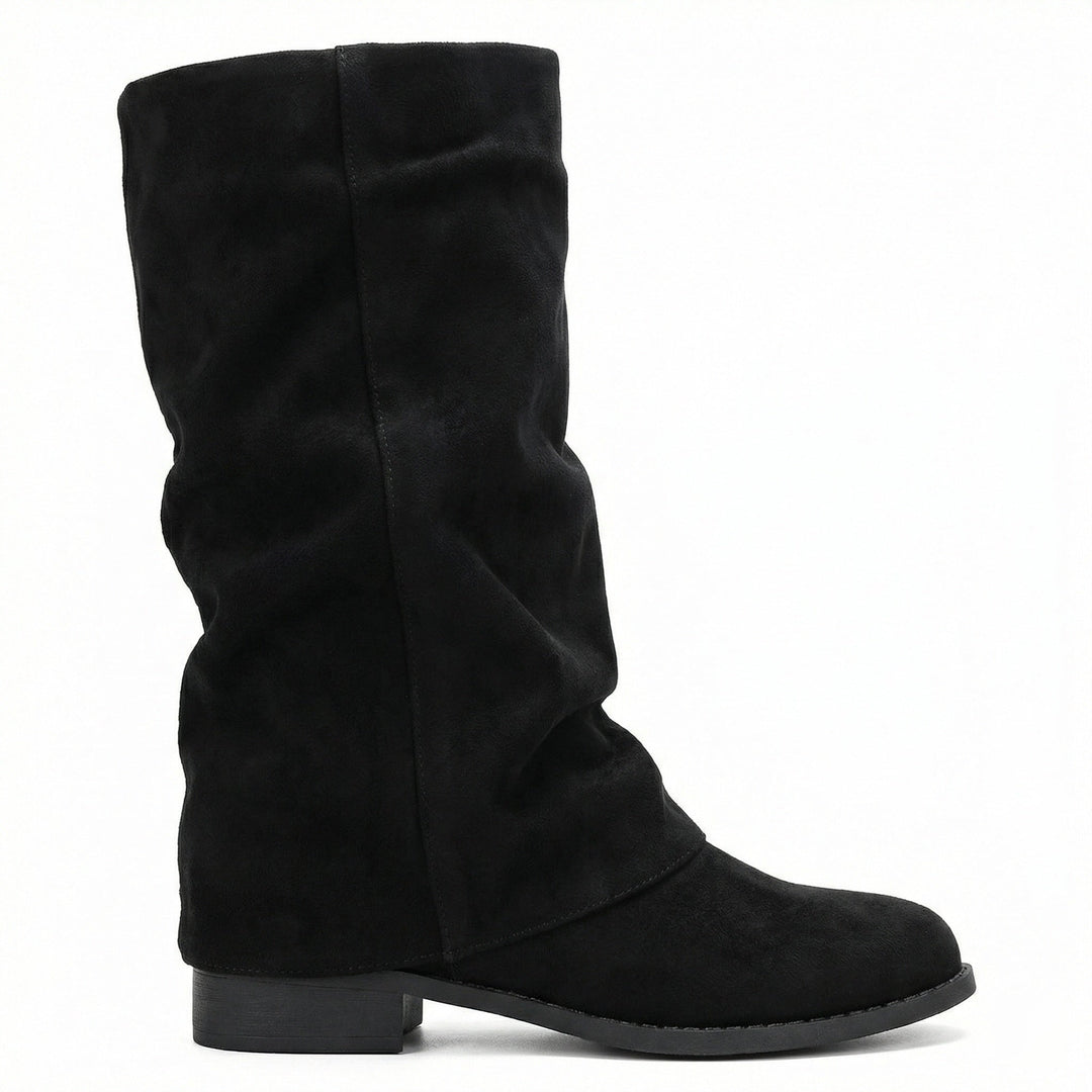Damen Weiche Winterstiefel aus Veloursleder