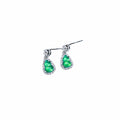 Damen elegante Ohrringe mit tropfenförmigem Jade-Edelstein und funkelnden Zirkonia Shop Nory