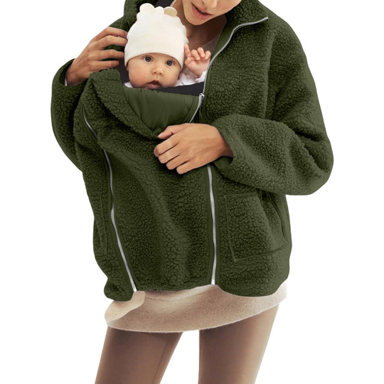 Damen nan oversized Teddyfleece Jacke mit Stehkragen und durchgehendem Reißverschluss Shop Nory