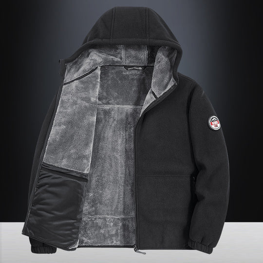 Herren Gemütliche Fleecejacke mit Kapuze Shop Nory