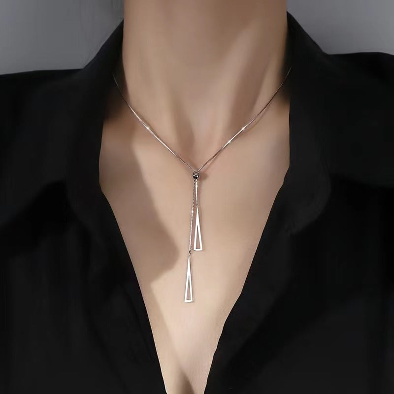 Damen geometrische Tropfenanhänger Halskette Shop Nory