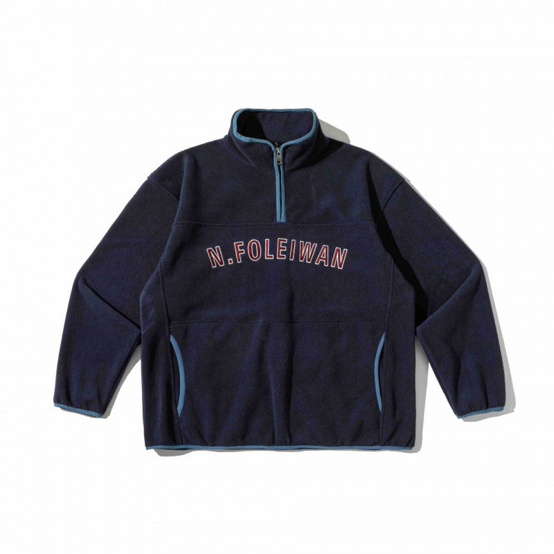 Unisex Oversize-Fleecepullover mit Halbzip, Stehkragen und Eingrifftaschen Shop Nory