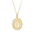 Damen Halskette mit exquisitem Anhänger aus hochwertigem Halbedelstein und funkelnden Zirkonia Shop Nory