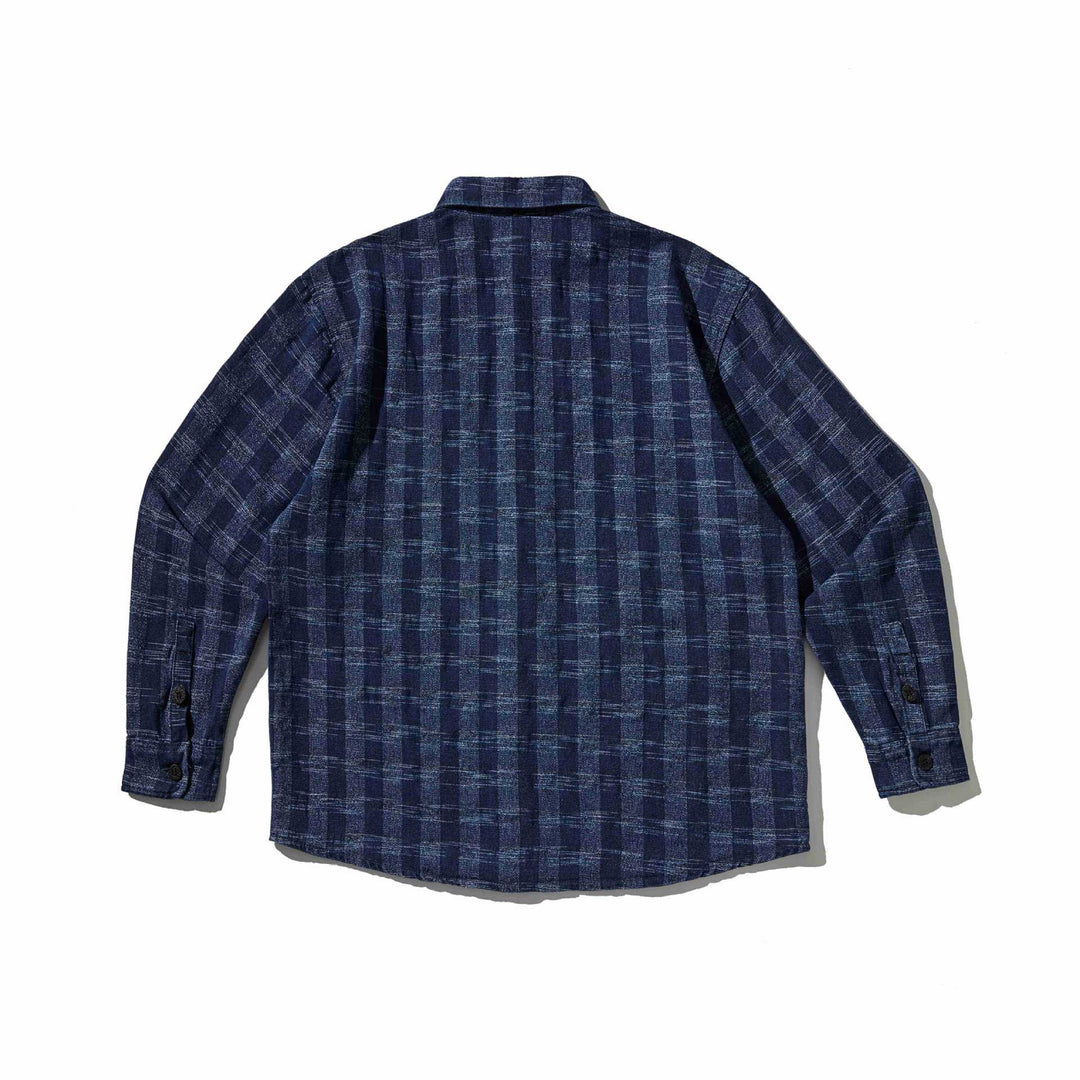 Herren Karo-Denim Hemdjacke mit abgerundetem Saum Shop Nory