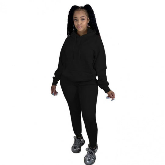 Damen Zweiteiliges Freizeitset mit Oversize Kapuzenpullover und Leggings mit hohem Bund, schmaler Passform Shop Nory