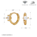 Damen Ohrhänger mit hochwertigem Zirkon und goldfarbener Fassung Shop Nory