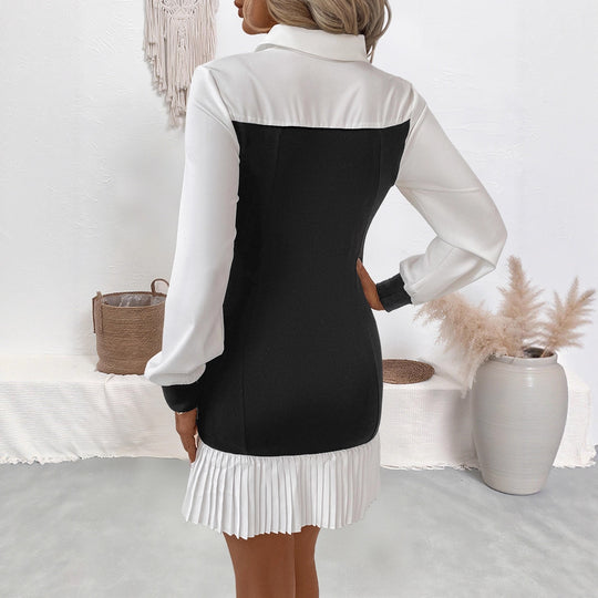 Damen Eleganter Blusen-Kleid mit gefalteten Details Shop Nory