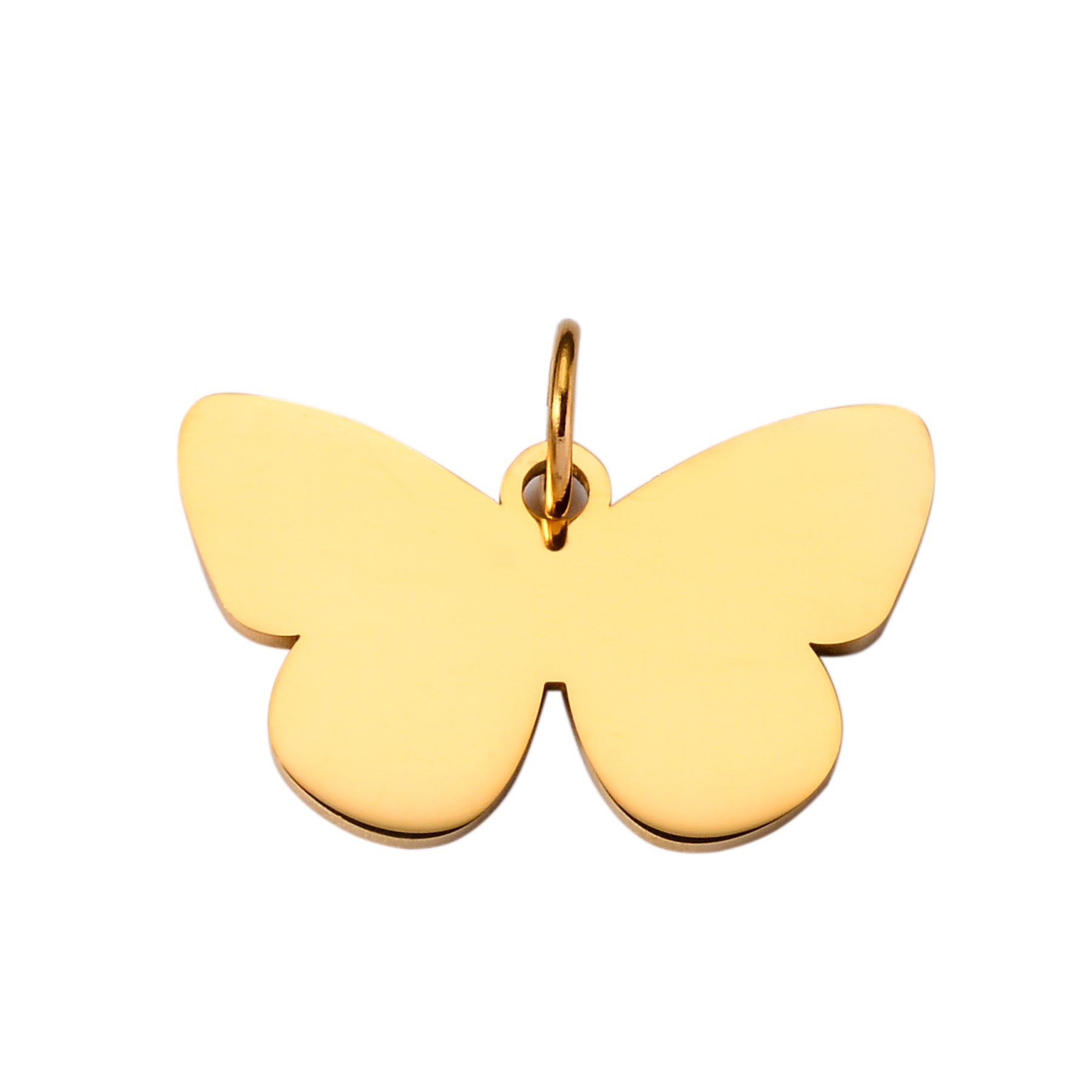 Damen Schlichter Schmetterlingsanhänger aus Edelstahl Shop Nory