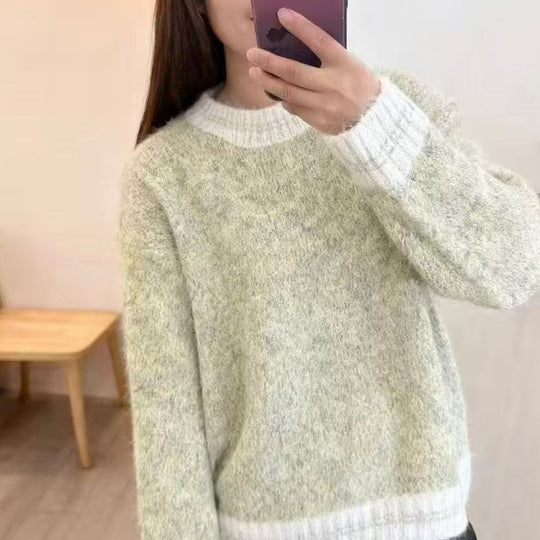 Damen Flauschiger Rundhalspullover Shop Nory