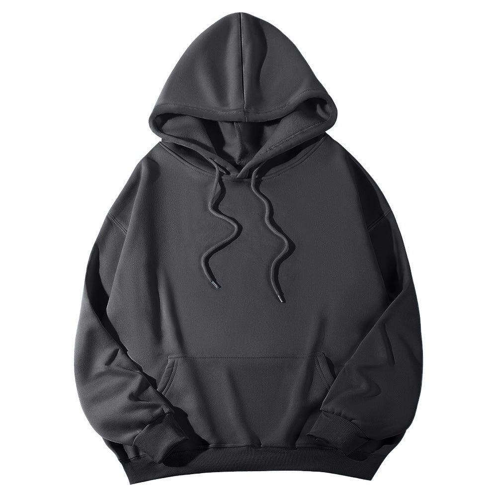 Unisex Oversize-Fleece-Hoodie mit tiefer Schulter, Kängurutasche und breitem Rippbund Shop Nory