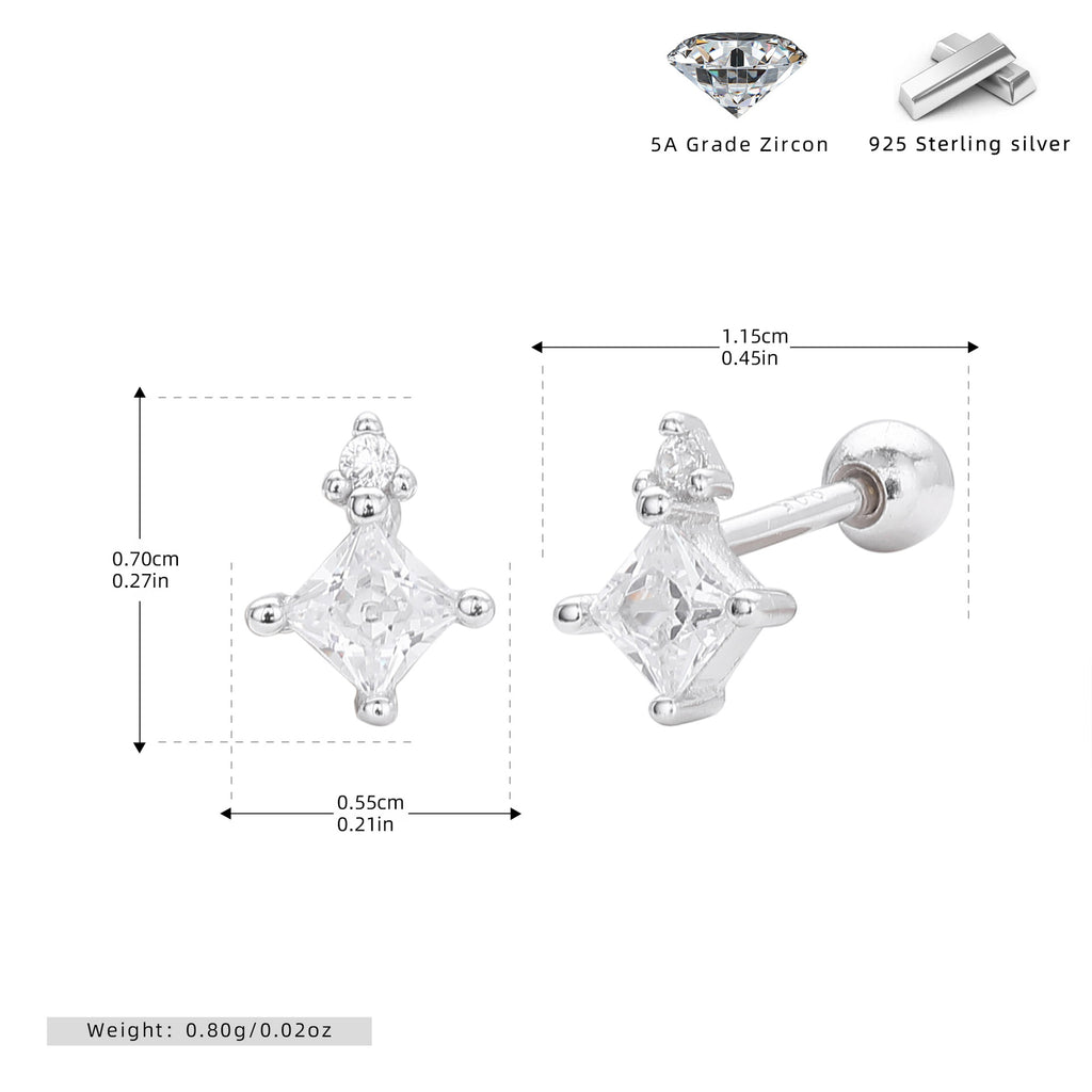 Damen Ohrstecker mit funkelndem Zirkon und eleganter Goldfassung Shop Nory