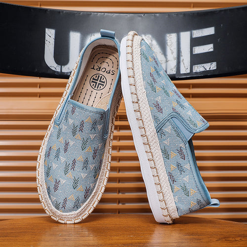 Damen Modische Slip-On Schuhe mit buntem Muster