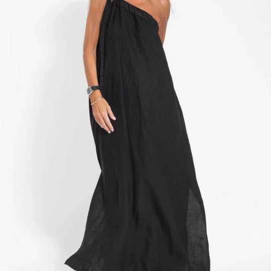Damen Maxikleid mit asymmetrischem Träger Shopnory