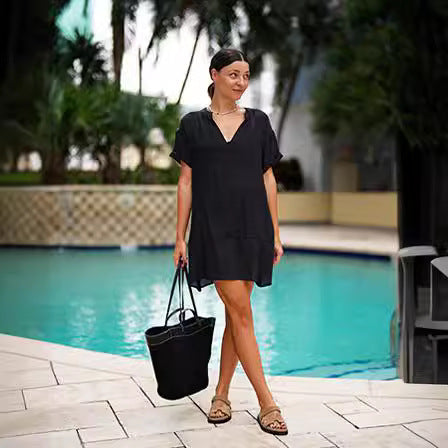 Damen lockeres Strandkleid