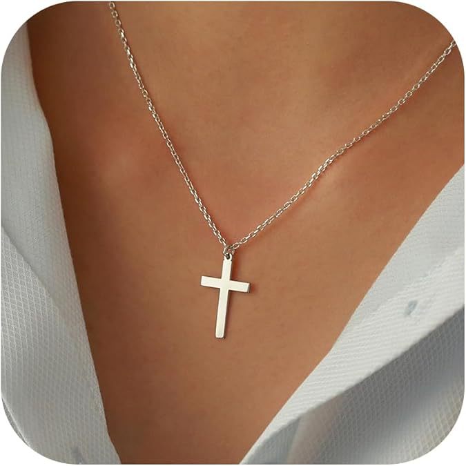 Damen Kreuzanhänger Halskette aus hochwertigem Edelstahl Shop Nory
