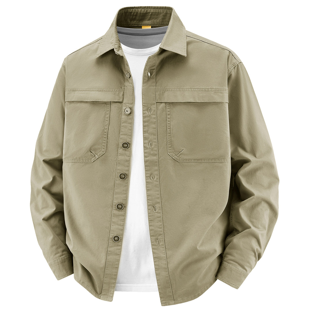 Herren Overshirt aus Baumwoll‑Twill mit zwei Brustklappen und relaxed Fit Shop Nory