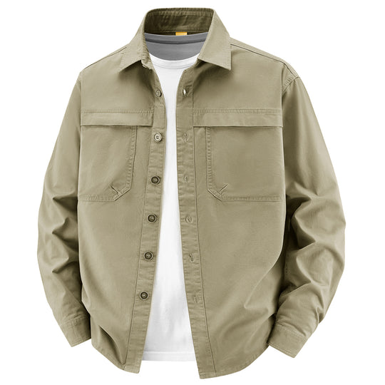 Herren Overshirt aus Baumwoll‑Twill mit zwei Brustklappen und relaxed Fit Shop Nory
