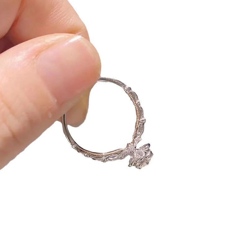 Damen Verführerischer Solitär-Verlobungsring mit exquisitem Design Shop Nory