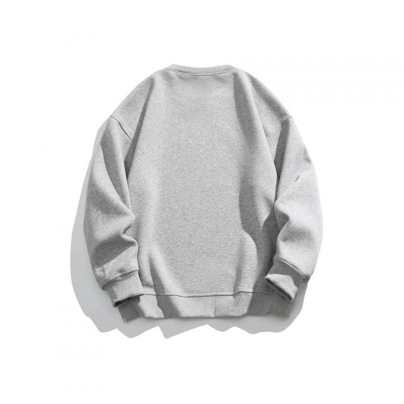 Unisex Oversize-Sweatshirt mit Retro-Burger-Print, Rundhalsausschnitt und gerippten Bündchen Shop Nory