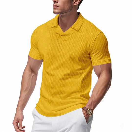 Herren Kurzarm Poloshirt mit strukturiertem Design