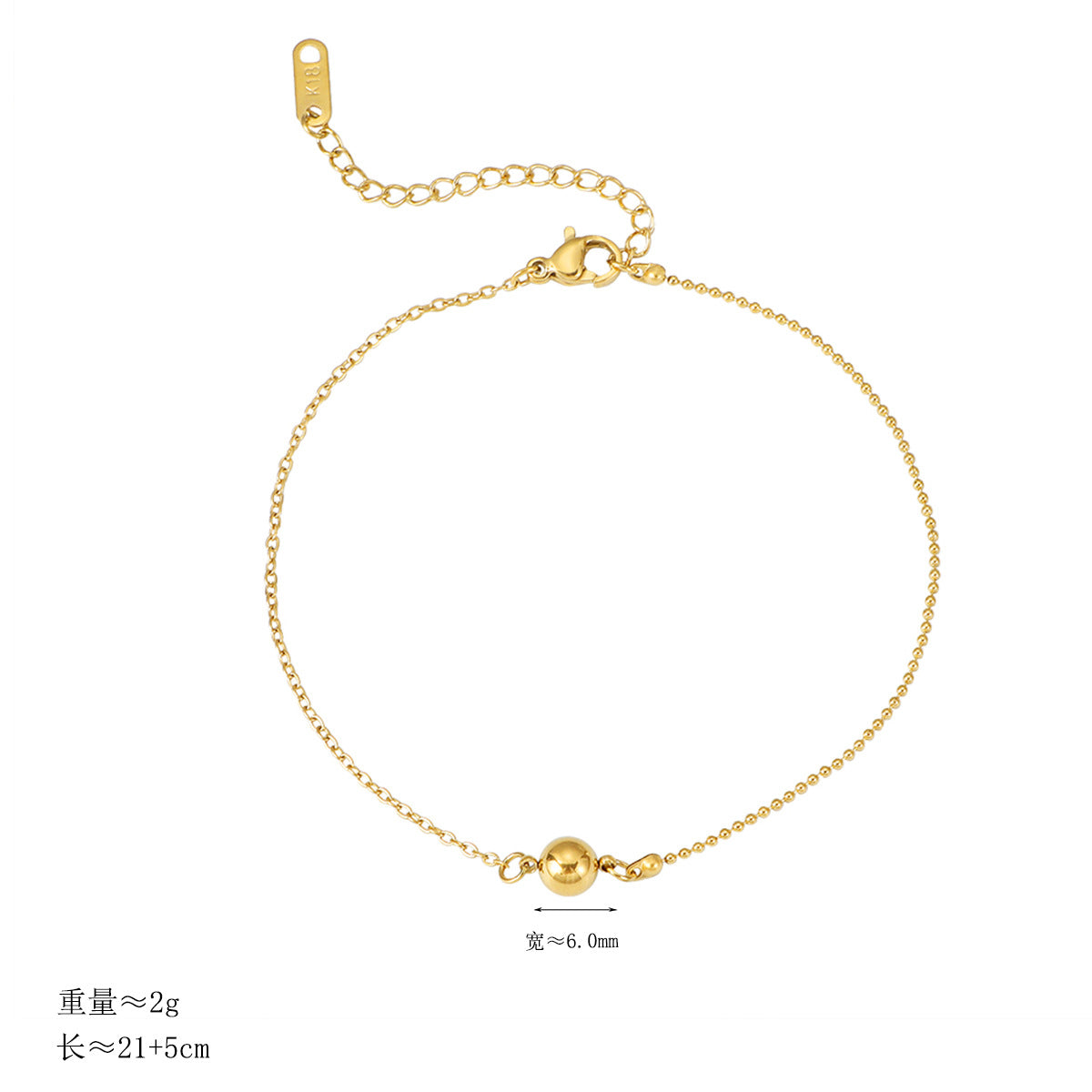Damen filigrane Fußkette mit elegantem Perlenanhänger Shop Nory