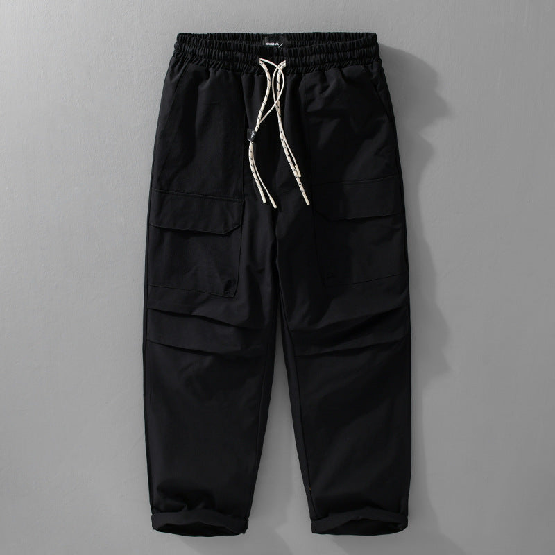 Herren Oversize-Cargohose aus leichtem Funktionsstoff mit Kordelzugbund und Mehrfachtaschen Shop Nory