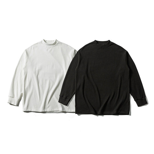 Unisex Oversize-Langarmshirt mit Mockneck aus Baumwollmischung Shop Nory
