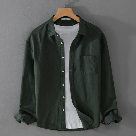 Herren Overshirt aus Baumwollmix mit Brusttasche und lockerem Schnitt Shop Nory