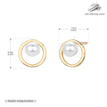 Damen Ohrstecker mit modernem Perlen-Design und hochwertiger 925 Sterling Silber-Fassung Shop Nory