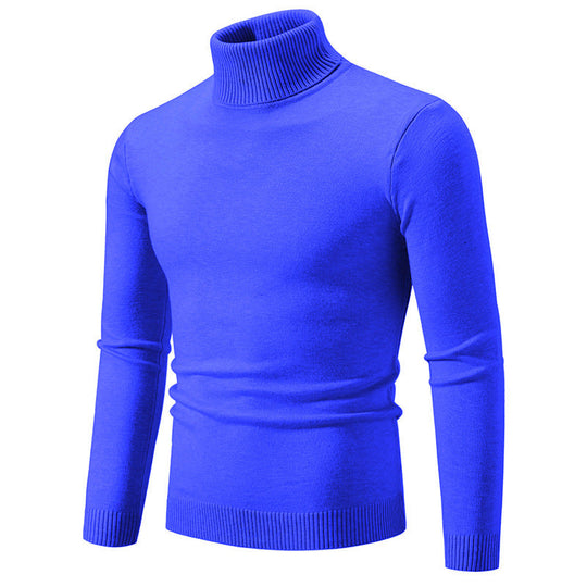 Herren eleganter Rollkragenpullover aus feiner Baumwolle