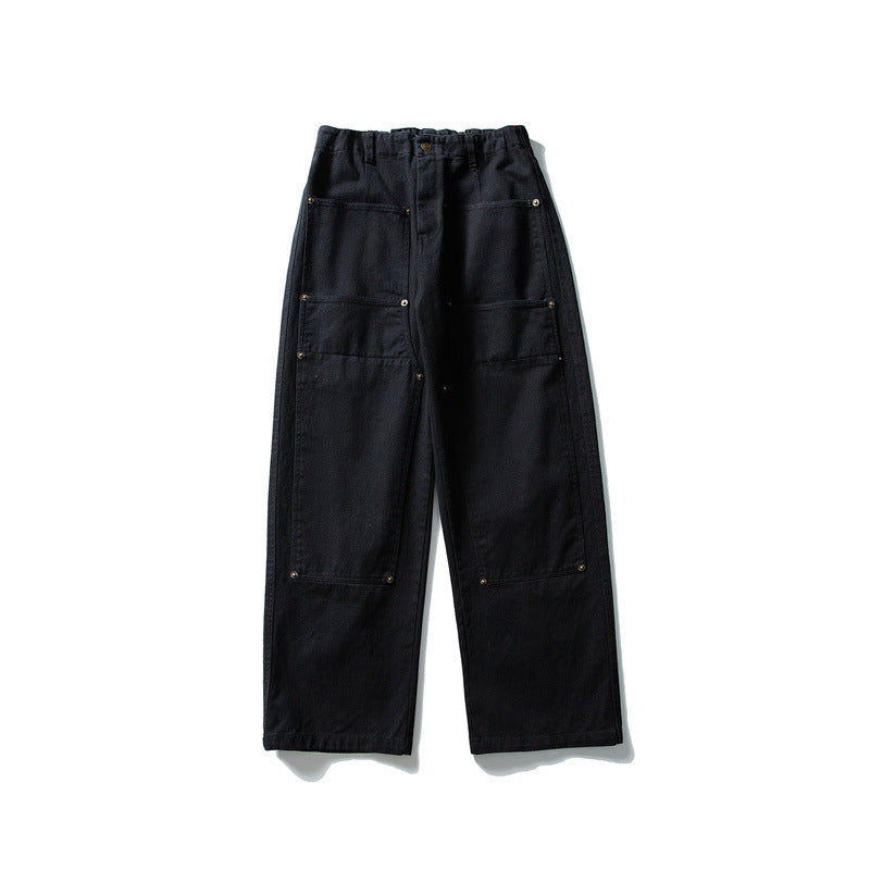 Herren weite Utility-Arbeitshose mit aufgesetzten Patch‑Taschen und elastischem Bund Shop Nory